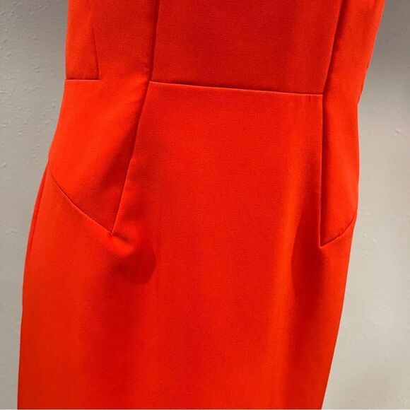 Sharagano Elegant blood Orange Sleeveless Dress business style size 4 - Picture 6 of 15